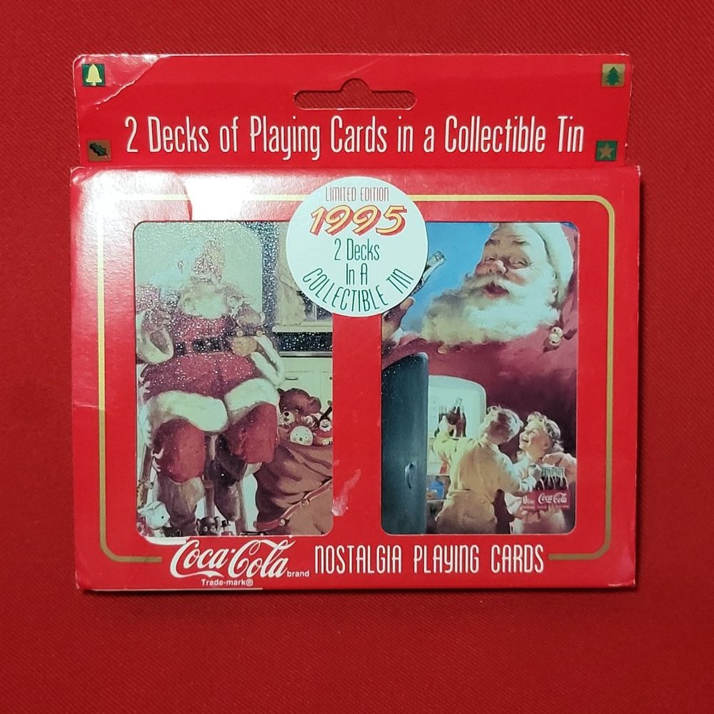 Coca Cola Nostalgia Playing Cards 2 Decks in a Collectible Tin Limited Edition 1